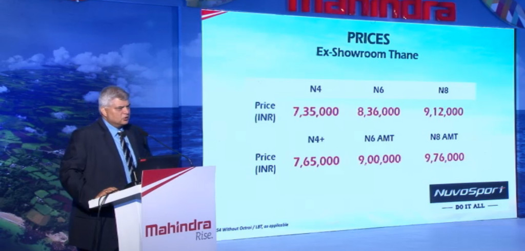 Mahindra Nuvosport Prices