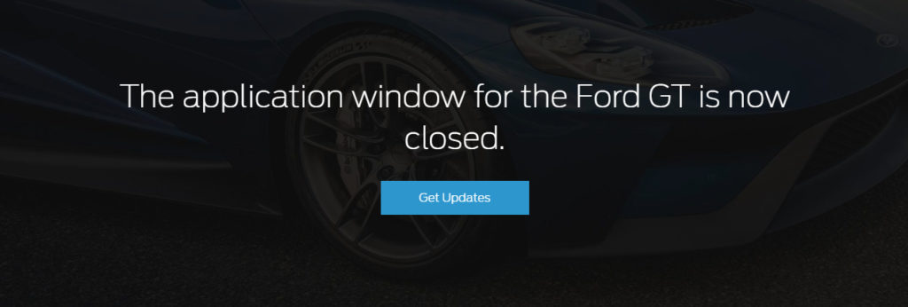 FordGTApplicationClosed