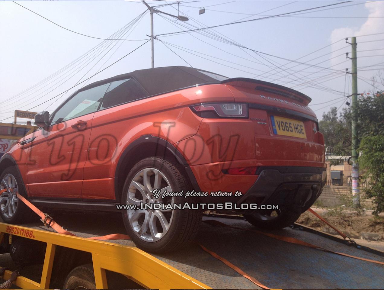 The RR Evoque Convertible with UK plates was spotted testing, (March, PC - IAB)