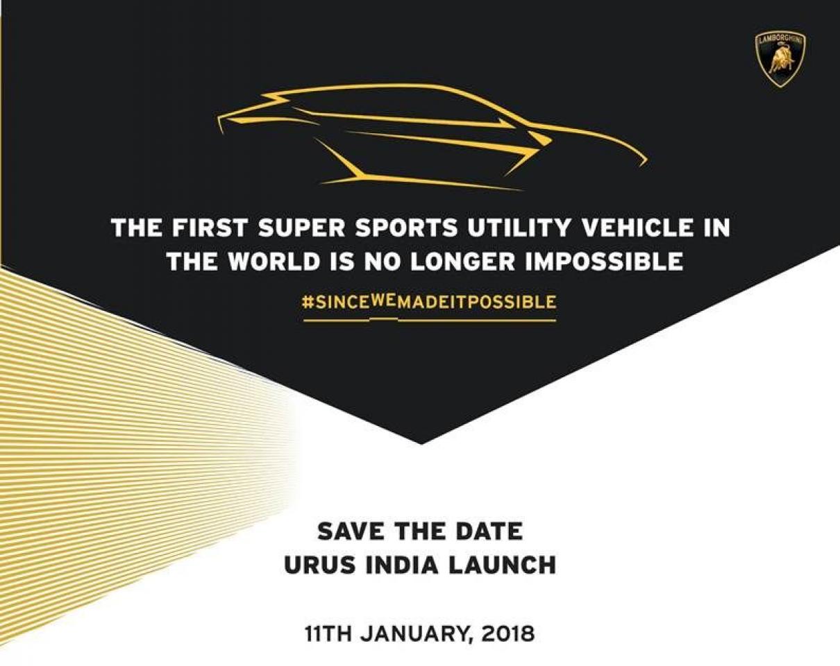 Lamborghini-Urus-India-launch-date-Jan-11-2018