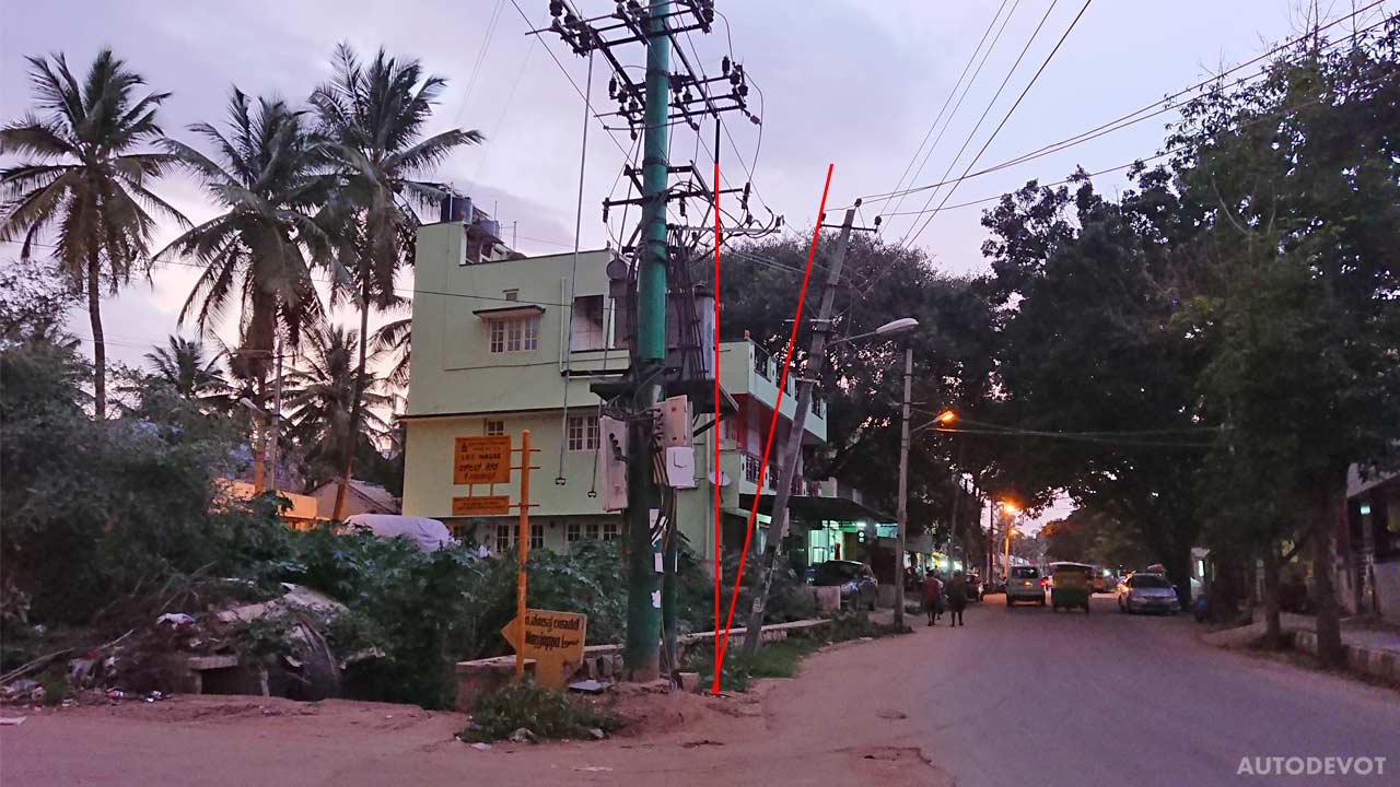 Leaning Indian electric poles