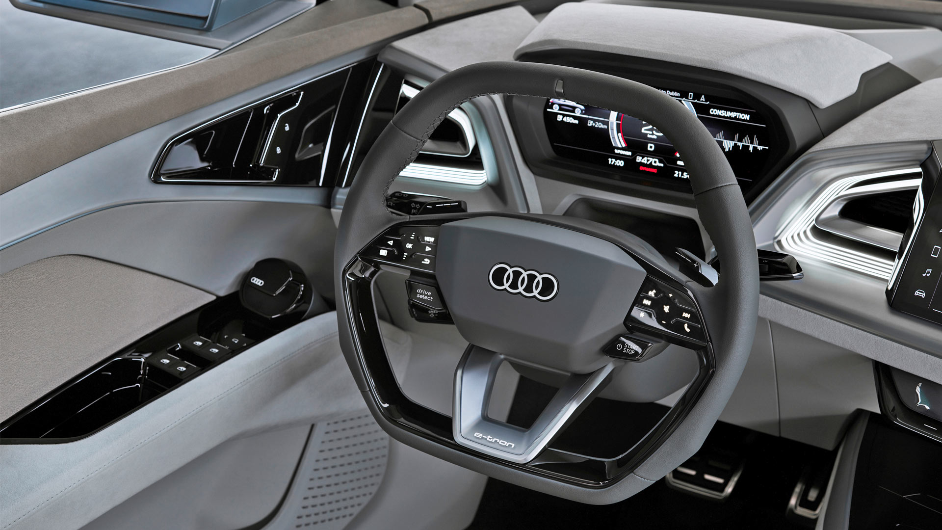 Audi-Q4-e-tron-concept Interior Steering Wheel Instrument Cluster