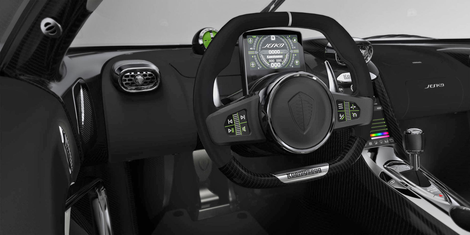 Koenigsegg-Jesko Interior Steering Wheel Instrument Cluster