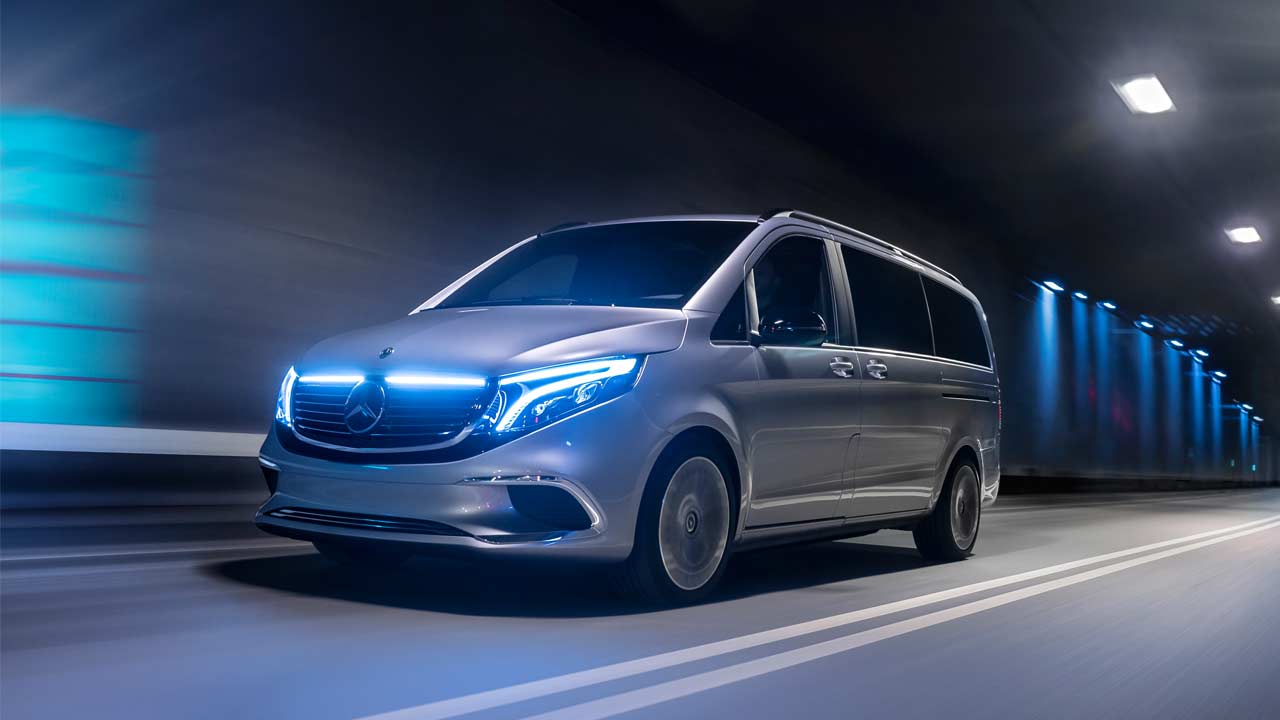 Mercedes-Benz Concept EQV at Night