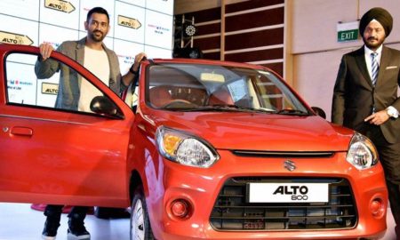 Dhoni at the Alto launch