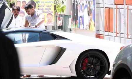 Kannada-Film-Star-Darshan-Lamborghini-Aventador-Roadster