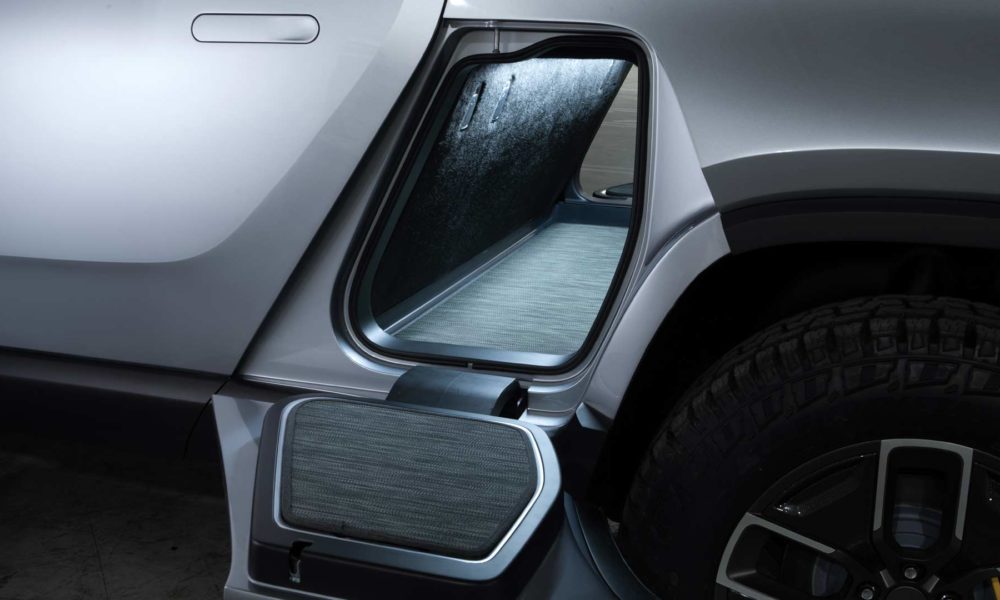 Rivian R1T all-electric pick-up truck gear tunnel