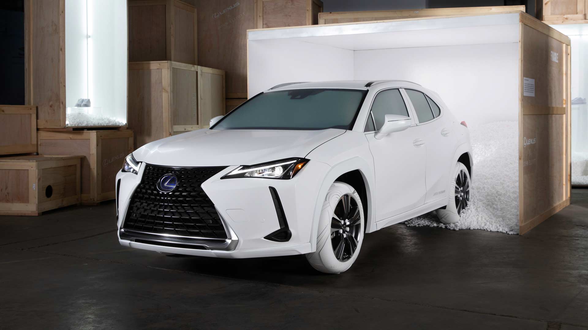 2019 Lexus UX Sole of the UX John Elliott Nike AF1 shoe inspired tires