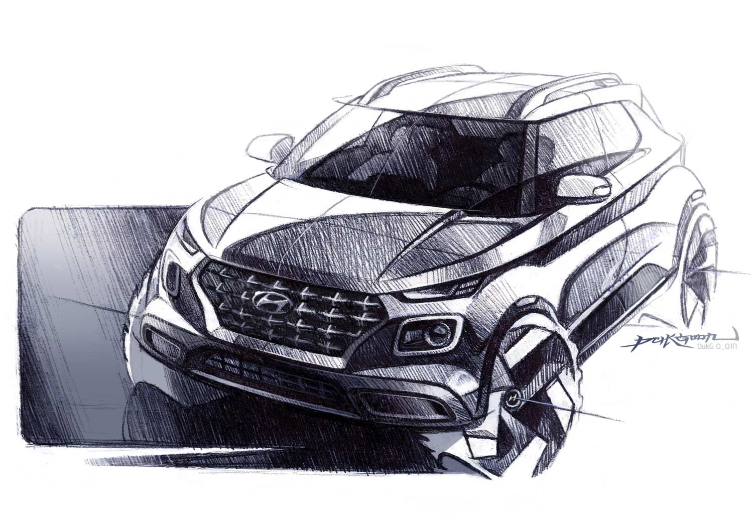 Hyundai-Venue-Sketch