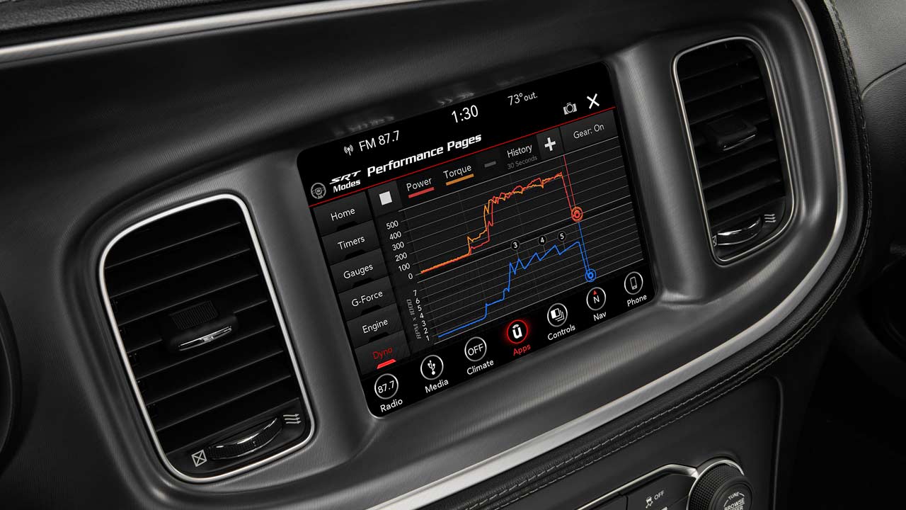 2020 Dodge Charger Scat Pack Widebody Infotainment System - Performance Data