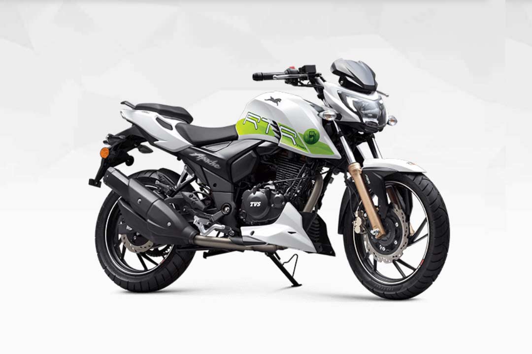 Ethanol-powered TVS Apache RTR 200 Fi E100
