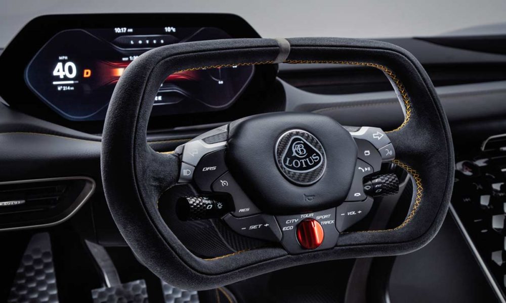 Lotus Evija Interior Steering