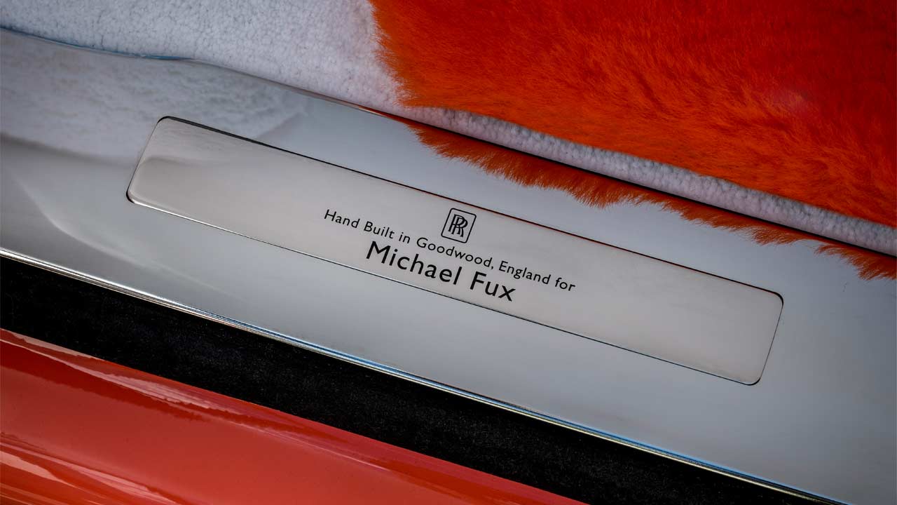 Bespoke Rolls-Royce Cullinan in Fux Orange - door sill
