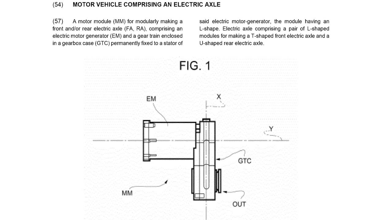 Ferrari-electric-car-electric-axle-patent-EP3597464A1