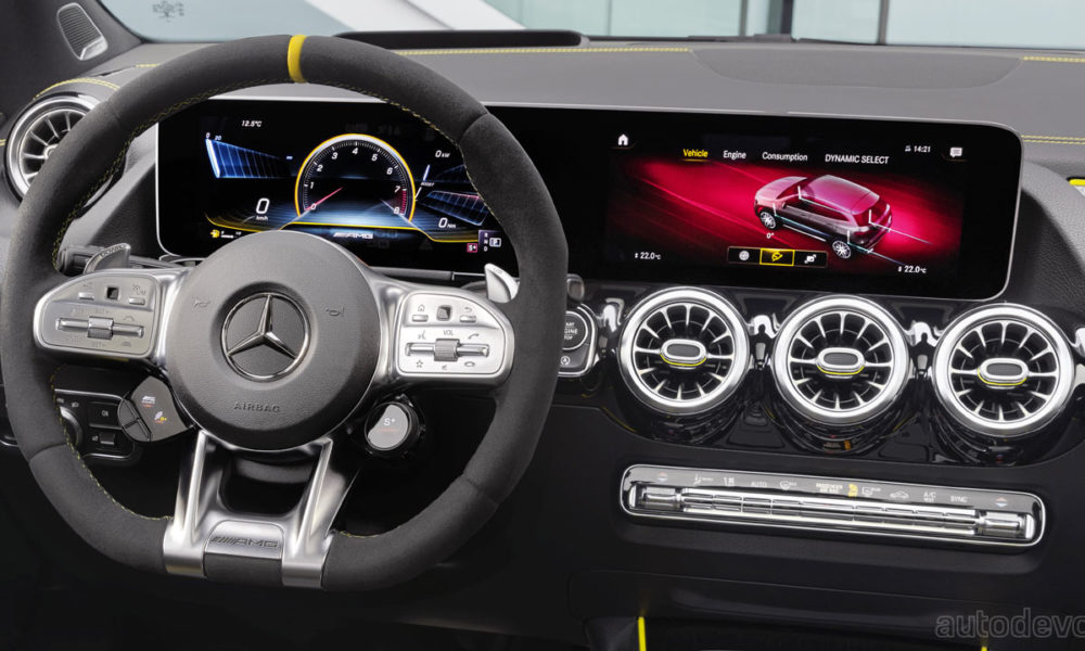 2021-Mercedes-AMG-GLA-45-4Matic+_interior_steering_wheel_instrument_cluster