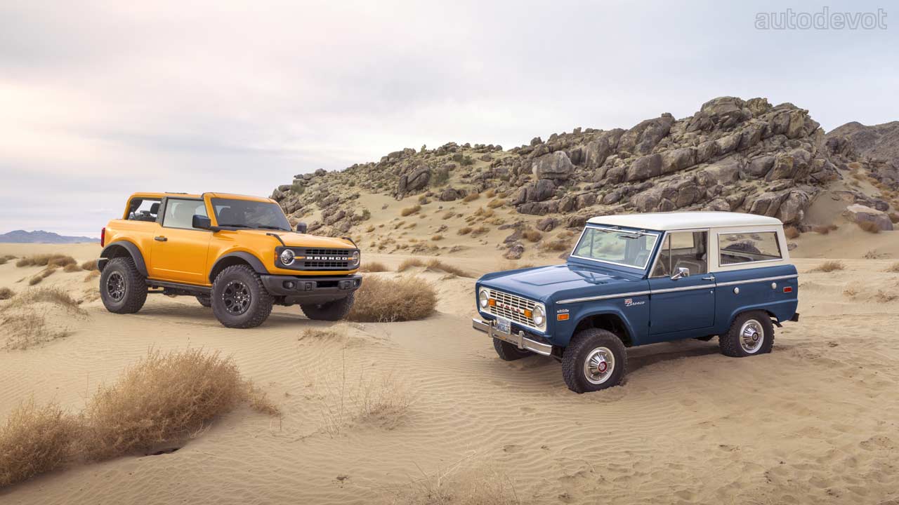 6th-generation-2021-Ford-Bronco-2-door-and-vintage