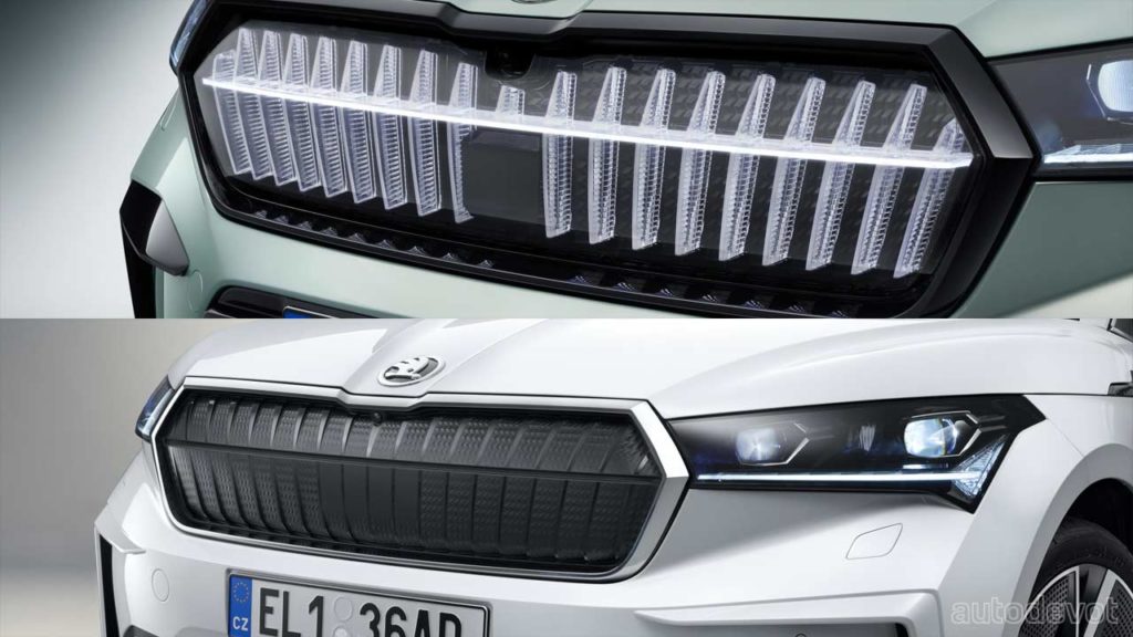 Skoda-Enyaq-iV_illuminated_grille_and_normal_grille