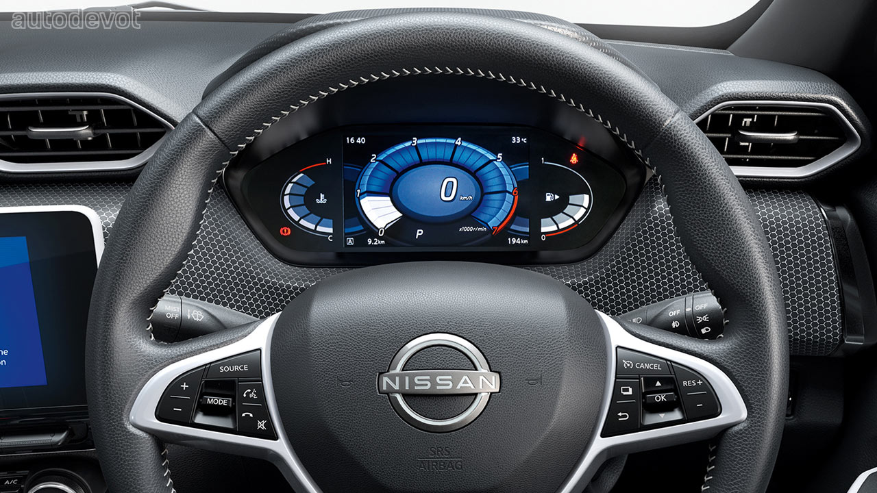 Nissan-Magnite_interior_instrument_cluster_steering_wheel