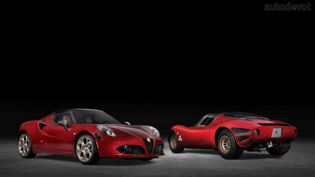 Alfa-Romeo-4C-Spider-33-Stradale-Tributo-with-1967-33-Stradale