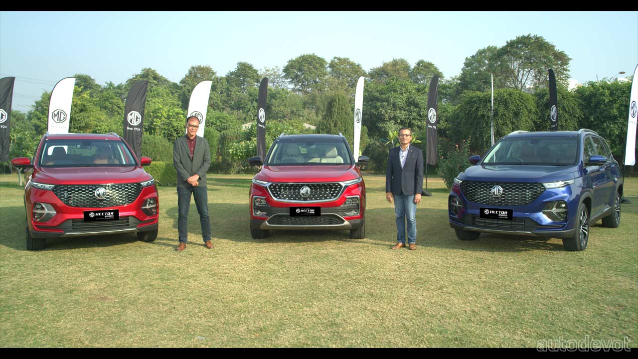 2021-MG-Hector-lineup-with-Rajeev-Chaba