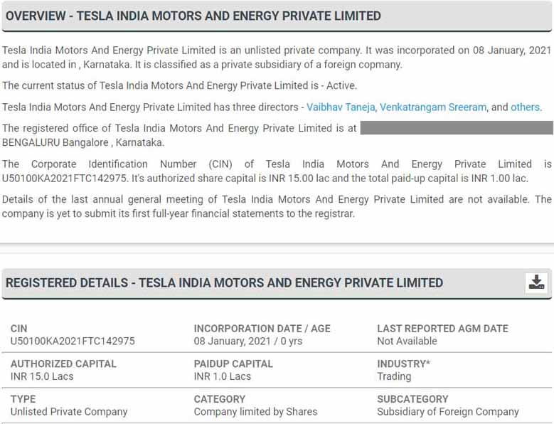Tesla-India-Motors-details