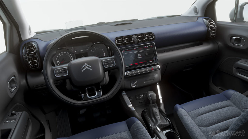 2021-Citroën-C3-Aircross-facelift_interior_Urban-Blue-ambience