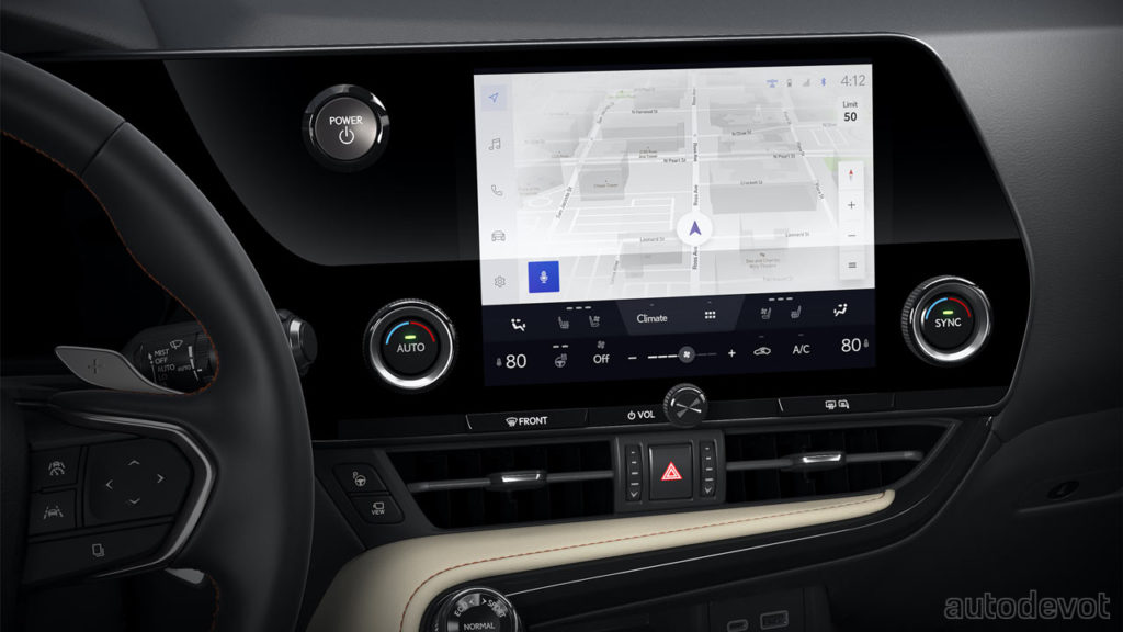 second-generation-2022-Lexus-NX_interior_9.8-inch_infotainment_display