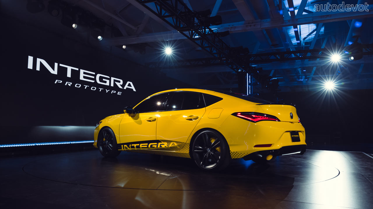2023 Acura Integra Yellow 2023 Acura Integra Fastback Debuts As A Prototype Autodevot