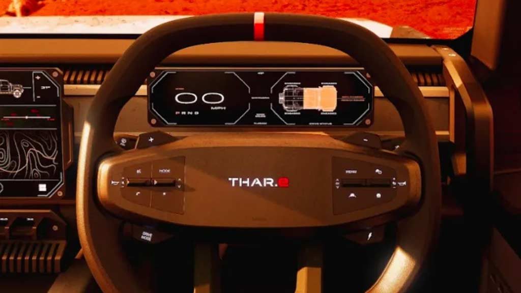 Mahindra-Thar-e-Interior_steering