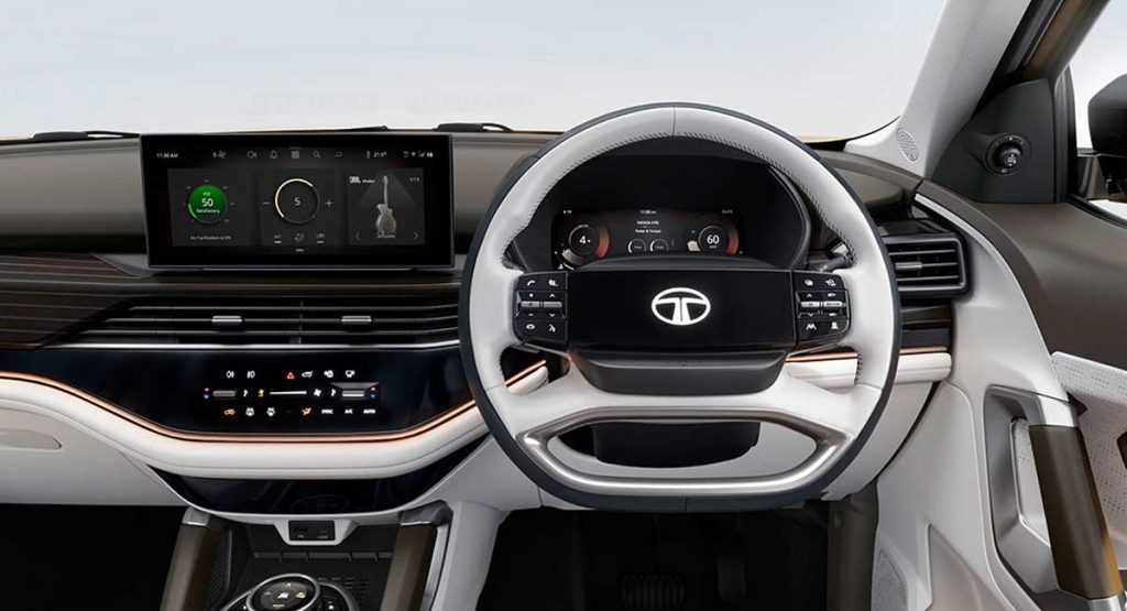 2024-Tata-Safari-facelift-interior-steering