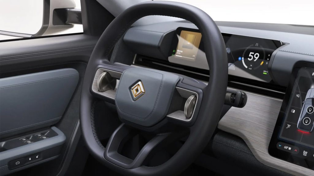 Rivian-R2-interior-steering